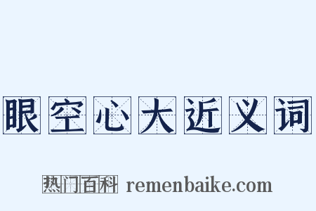 眼空心大近义词是什么意思的图片